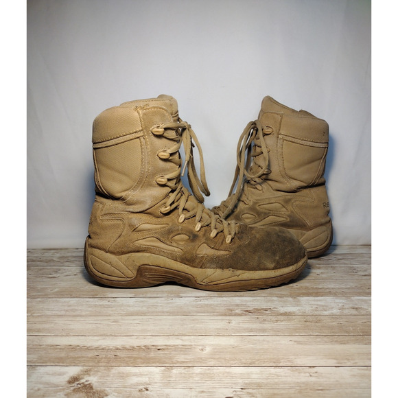 Reebok 8" Rapid Response Desert Tan Boots Zip-Side Composite Toe RB8894 10M - Picture 1 of 16